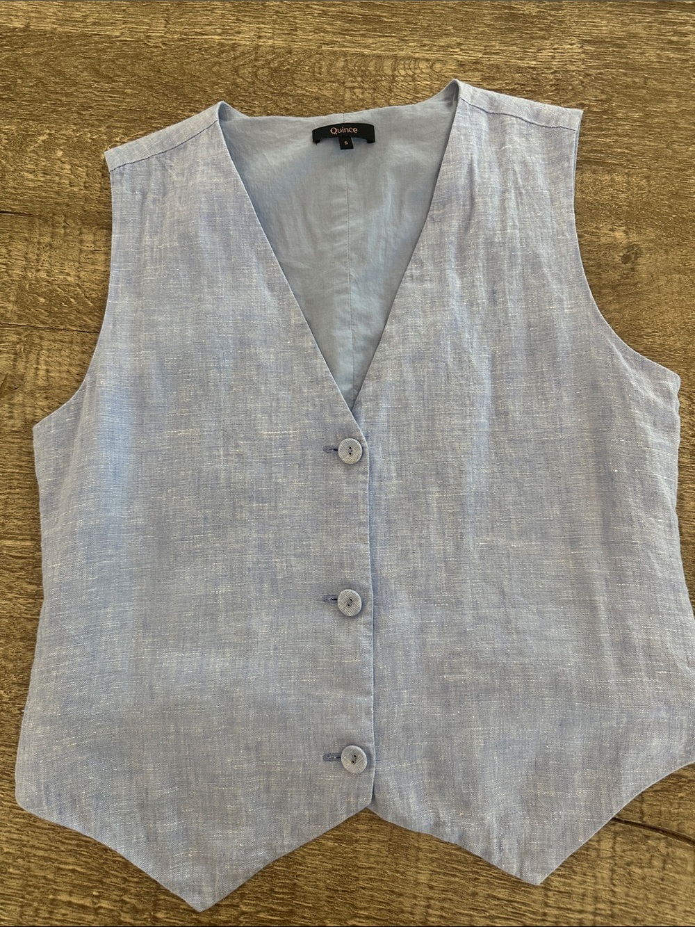 Quince Light Blue 2 piece Linen Set - Picture 5 of 11